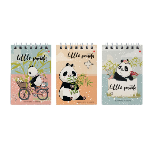 Блокнот А7 40л спираль Удивительные панды 3-40-549 Альт