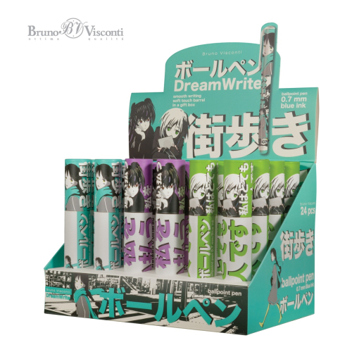 Ручка шар BV DreamWrite тубус Manga anime City 20-0264/17 0,7мм син