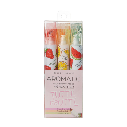 Набор текстмаркеров 3цв BV 22-0146 Tutti Frutti с запахом