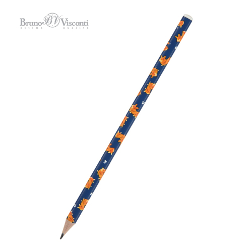 Карандаш ч/г BV Happy Graphix 21-0030/57 Городская прогулка Корги трехгран