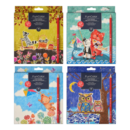 Набор карандашей 48цв 2кат BV 30-0084 Funcolor пластик