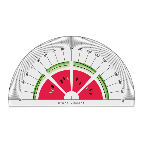Транспортир 180гр 10см BV 45-0020/01 Happygraphix Fresh Fruity Арбуз