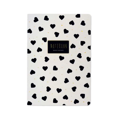 Тетрадь А5 40л Black white Сердечки 7-40-001/173 BV