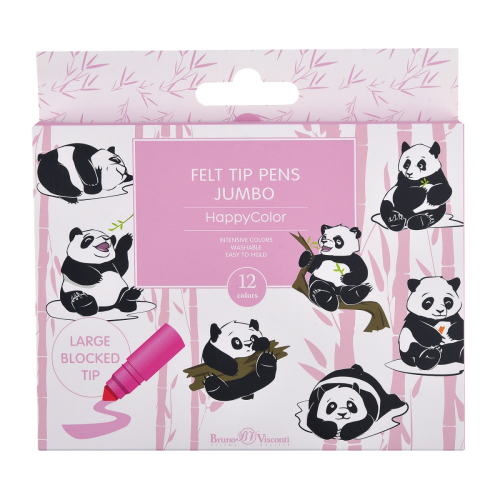 Фломастеры утолщ 12цв BV 32-0070 Happycolor jumbo