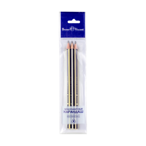 Набор карандашей для черчения 3шт BV 21-0006-3 Graphix НB