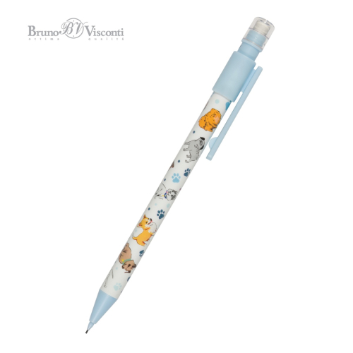 Карандаш мех рис 0,7мм BV HappyGraphix Собаки 21-0042/18 с ластиком