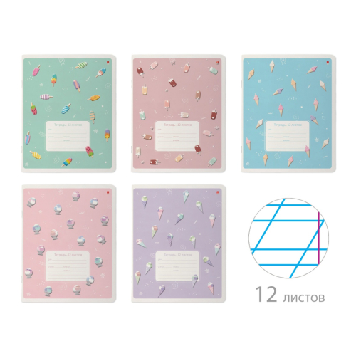 Тетрадь 12л кос/лин рис Эскимошки 7-12-1112/3 Альт
