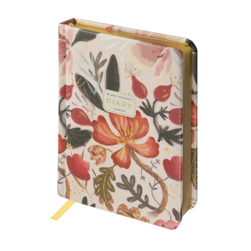 Ежедневник А6 к/з фотопеч 120л BV Нежные цветы 3-745/03 тон бл зол срез