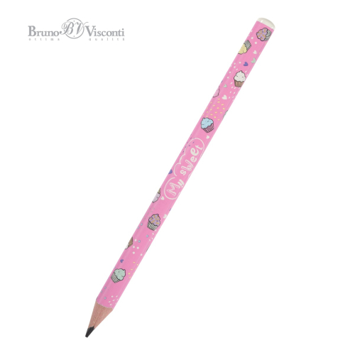 Карандаш ч/г BV Happy Graphix Jumbo 21-0062/09 My Sweet Капкейки 4В
