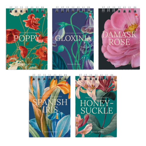 Блокнот А7 40л спираль Цветы Паттерн 3-40-253 Альт