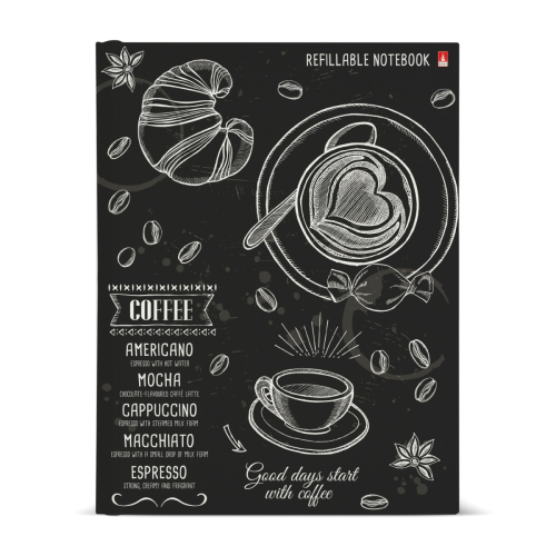 Тетрадь на кольцах 80л Альт Caffee Nero 7-80-081/21