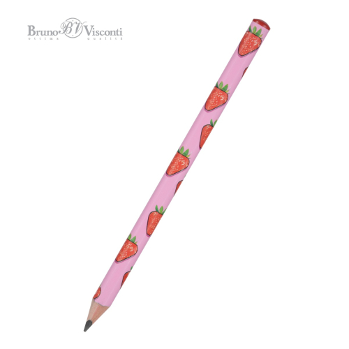 Карандаш ч/г BV Happy Graphix Jumbo 21-0062/13 Ягоды Графика Клубника 4В