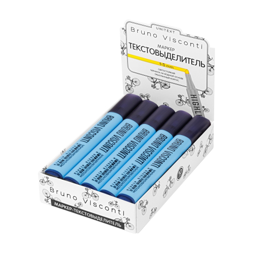 Маркер текстовой 5мм кос BV UniText 22-0062 трехгран голубой (Н?)