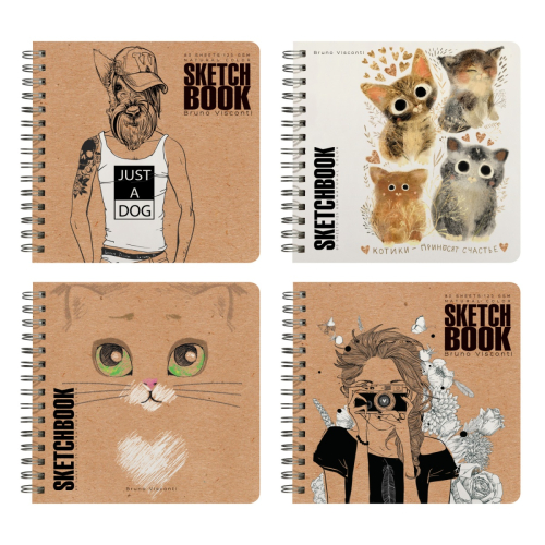 Скетчбук крафт блок 200*205 80л спираль 1-551/03 BV 125г/м (Н?) НЕ ЗАКАЗ