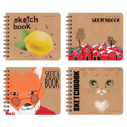 Скетчбук крафт блок 180*155 80л спираль 1-550/03 BV 125г/м (Ф?) (М?) НЕ ЗАКАЗ