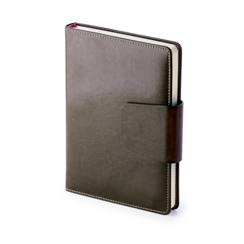 Ежедневник А5 к/з магнит хлястик 160л BV Prestige Серый 3-352/08