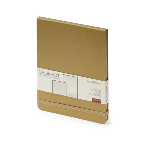 Блокнот А5 100л MEGAPOLIS резинка 3-103/06 reporter золото Альт