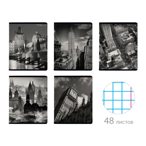 Тетрадь 48л рис Города 7-48-1275 Альт