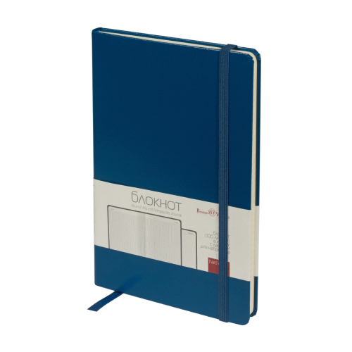 Блокнот А5 100л MEGAPOLIS резинка 3-101/01 Альт синий
