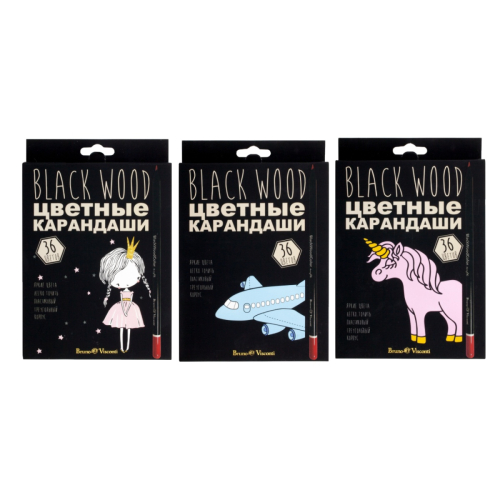 Набор карандашей 36цв 2кат BV 30-0053 Blackwoodcolor