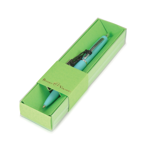 Ручка шар авто BV San Remo короб 20-0249/128 1мм син корпус голубой коробка салат