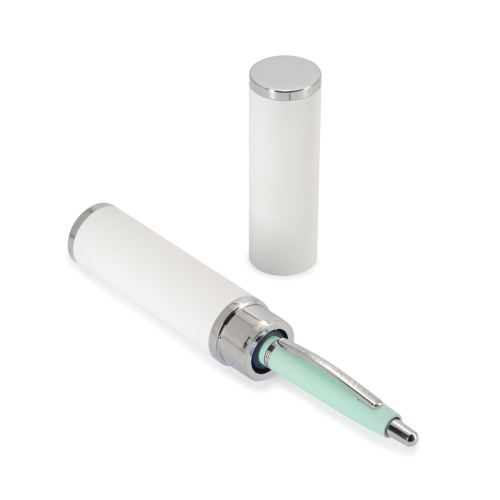 Ручка шар авто BV San Remo тубус мет 20-0249/102 1мм син корпус мятн тубус бел