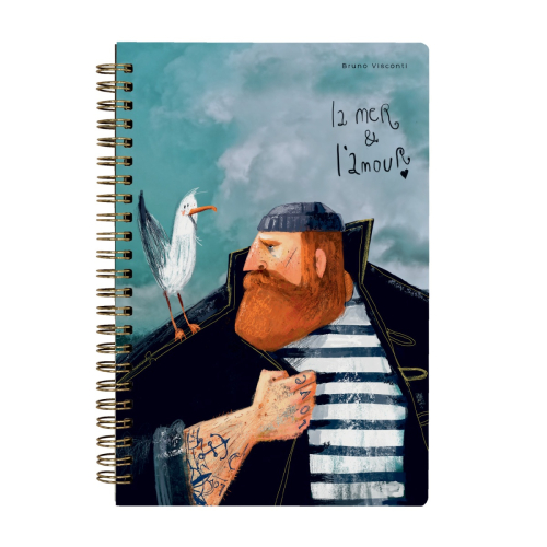 Тетрадь А5 т/о 60л спираль лин Sailor 7-60-202/04 BV тон