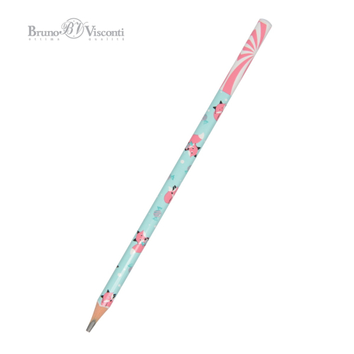 Карандаш ч/г пластик BV ArtGraphix 21-0049/18 Zefir Lollipop Лисички трехгран