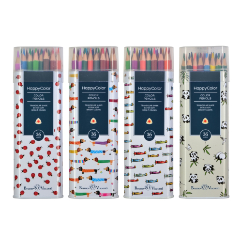 Набор карандашей 36цв 3кат BV 30-0070 HappyColor мет уп