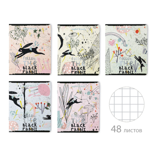 Тетрадь 48л рис Следуй за кроликом 7-48-820 Альт