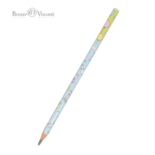 Карандаш ч/г пластик BV ArtGraphix 21-0049/19 Zefir Ламы в облачках трехгран