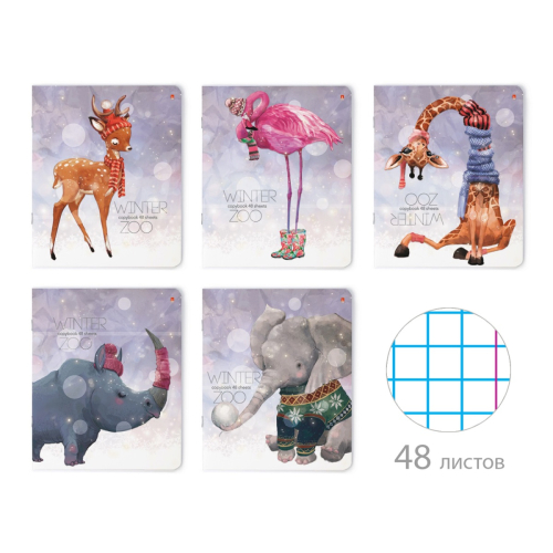 Тетрадь 48л рис Зимние зарисовки 7-48-1078 Альт софт тач