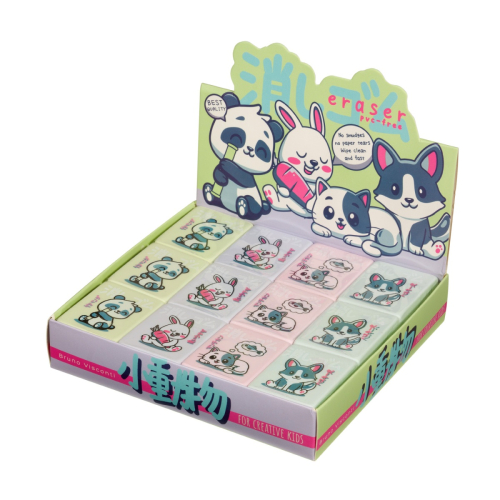 Ластик BV 42-0062 HappyGraphix Kawaii Animal (уп 36)