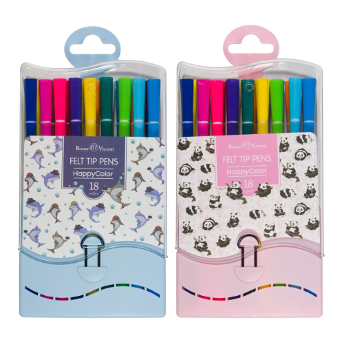 Фломастеры 18цв BV 32-0044 Happycolor пласт фут