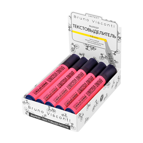 Маркер текстовой 5мм кос BV UniText 22-0034 розовый