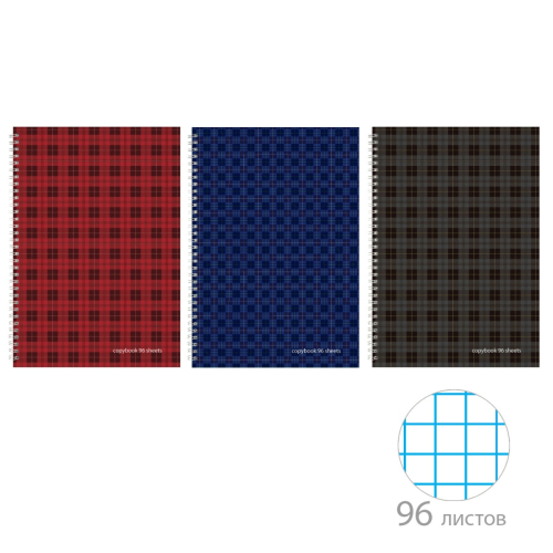 Тетрадь А4 96л спираль ШОТЛАНДКА 7-96-002 Альт