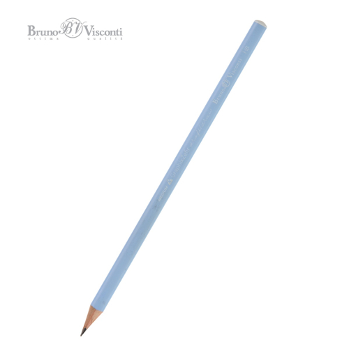 Карандаш офис ч/г BV Graphix 21-0045/03 Zefir нежно-голубой трехгран