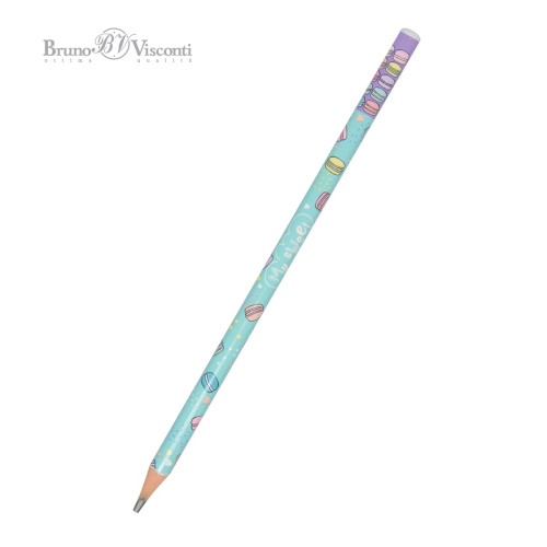 Карандаш ч/г пластик BV ArtGraphix 21-0049/15 Zefir My sweet Mакаруны трехгран
