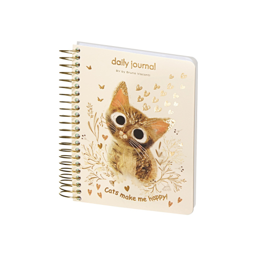 Ежедневник А6 т/о спираль 136л BV Милый котик 3-703/07