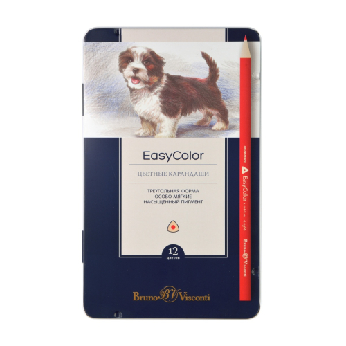 Набор карандашей метал короб 12цв 3кат BV 30-0030 Easycolor