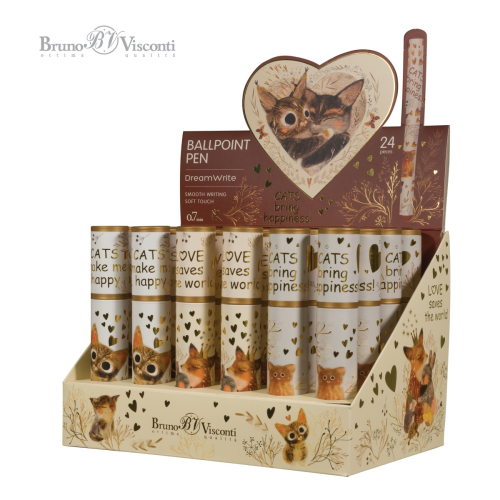 Ручка шар BV DreamWrite тубус Сказочный День 20-0264/16 0,7 син