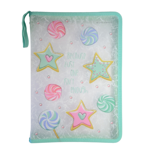 Папка для тетрадей А4 круг 1отд Альт 14-032/08 Сладкое настроение Пончики