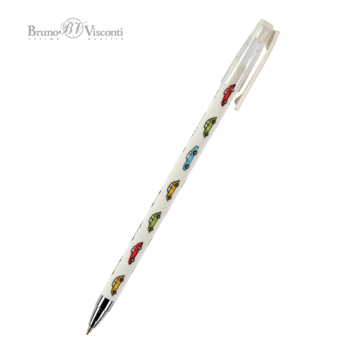 Ручка шар BV Happy boy Машинки 20-0215/19 0,5мм син