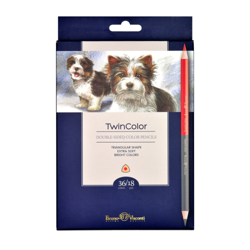 Набор карандашей 36цв 2кат 18шт BV 30-0081 Twincolor (М?, Ф?)