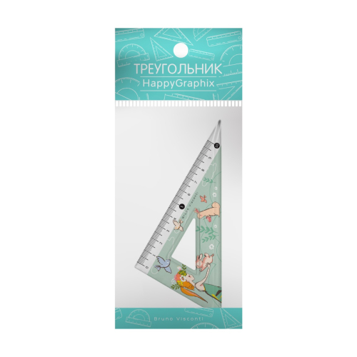 Треугольник 30гр 10см BV Happygraphix  Девочка и кролик 45-0018/02 (М?)