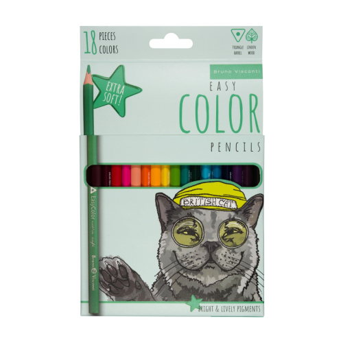 Набор карандашей 18цв 2кат BV 30-0029 Easycolor