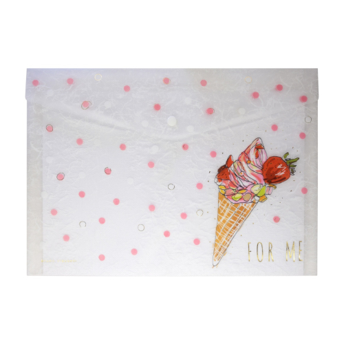 Папка-конверт на кнопке А4 рис фактура Альт 14-036/08 Мороженое