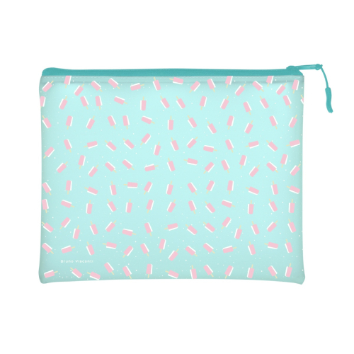 Папка-конверт на молнии А5 силикон Альт 14-005/08 Ice-cream mint