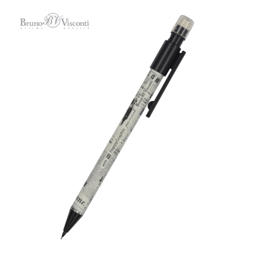 Карандаш мех офис 0,7мм BV HappyGraphix Газета 907942 с ласт