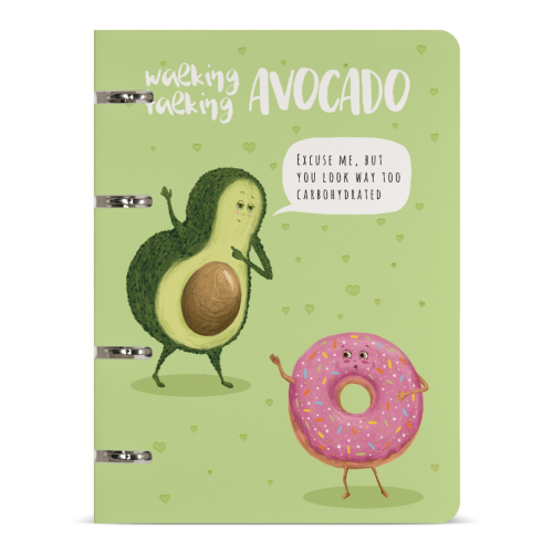 Тетрадь на кольцах пл 80л Альт Авокадо 7-80-631/01 блок с рис без лин (Ф?)